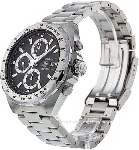 Buy Shop Tag Heuer Formula 1 Calibre 16 Automatic Chronograph Black Dial Silver Steel Strap Watch for Men - CAZ2010.BA0876 USA Online