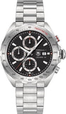 Buy Shop Tag Heuer Formula 1 Calibre 16 Automatic Chronograph Black Dial Silver Steel Strap Watch for Men - CAZ2010.BA0876 USA Online
