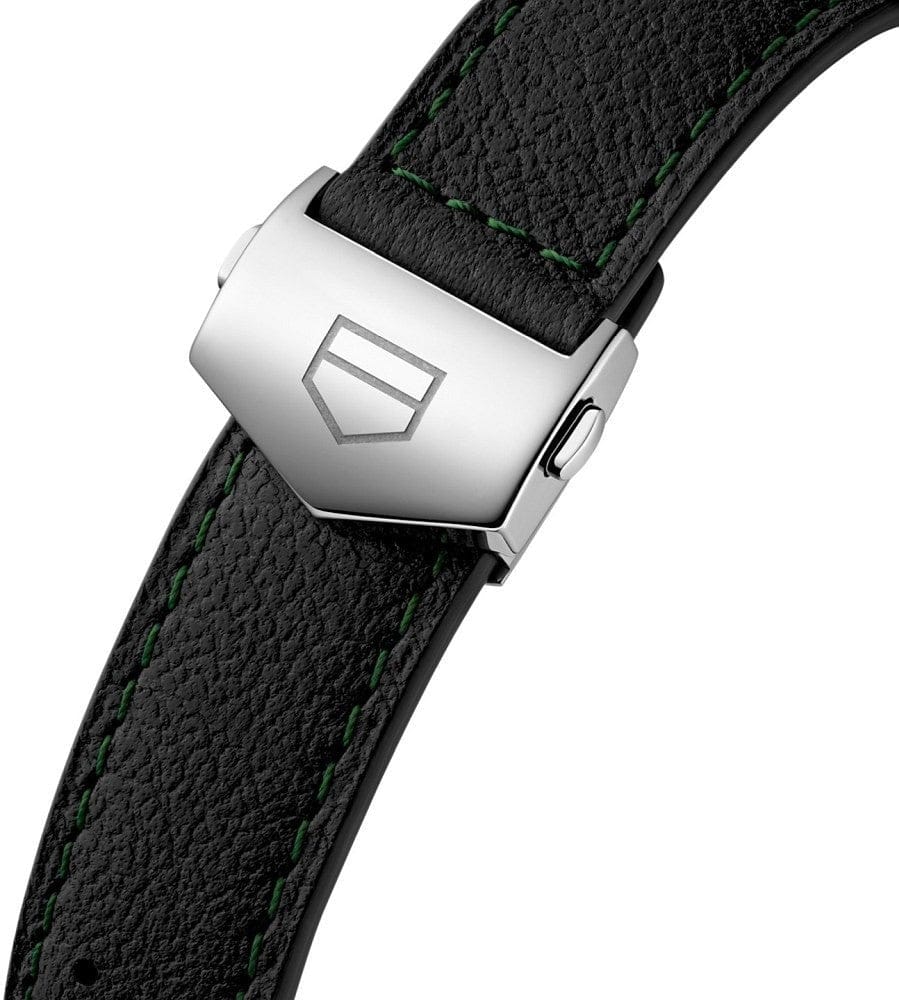 Buy Shop Tag Heuer Formula 1 Calibre 16 Automatic Chronograph Green Dial Black Leather Strap Watch for Men - CAZ2016.FC6473 USA Online