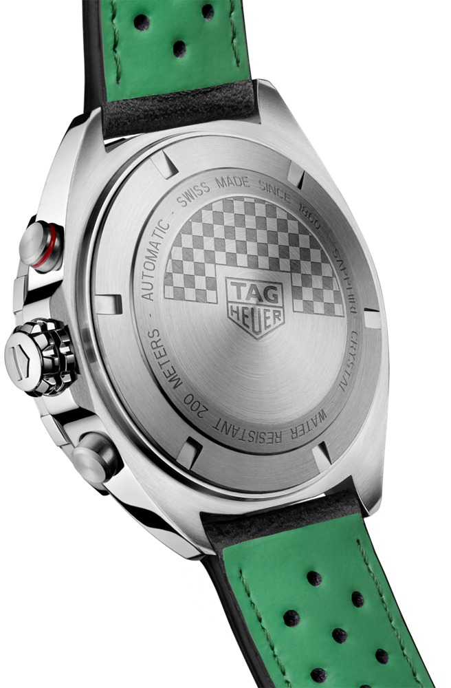 Buy Shop Tag Heuer Formula 1 Calibre 16 Automatic Chronograph Green Dial Black Leather Strap Watch for Men - CAZ2016.FC6473 USA Online