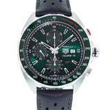 Buy Shop Tag Heuer Formula 1 Calibre 16 Automatic Chronograph Green Dial Black Leather Strap Watch for Men - CAZ2016.FC6473 USA Online