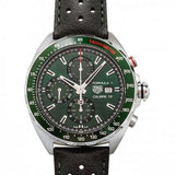 Buy Shop Tag Heuer Formula 1 Calibre 16 Automatic Chronograph Green Dial Black Leather Strap Watch for Men - CAZ2016.FC6473 USA Online