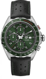 Buy Shop Tag Heuer Formula 1 Calibre 16 Automatic Chronograph Green Dial Black Leather Strap Watch for Men - CAZ2016.FC6473 USA Online