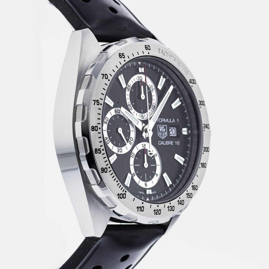 Buy Shop Tag Heuer Formula 1 Calibre 16 Black Dial Black Leather Strap Watch for Men - CAZ2010.FT8024 USA Online