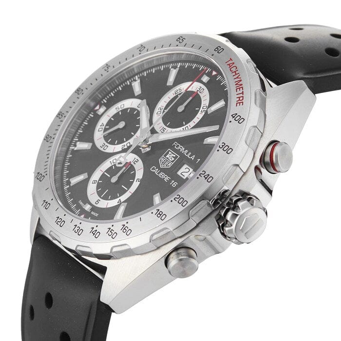 Buy Shop Tag Heuer Formula 1 Calibre 16 Black Dial Black Leather Strap Watch for Men - CAZ2010.FT8024 USA Online