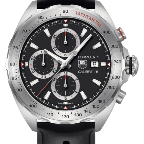 Buy Shop Tag Heuer Formula 1 Calibre 16 Black Dial Black Leather Strap Watch for Men - CAZ2010.FT8024 USA Online