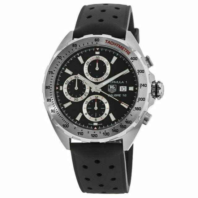 Buy Shop Tag Heuer Formula 1 Calibre 16 Black Dial Black Leather Strap Watch for Men - CAZ2010.FT8024 USA Online
