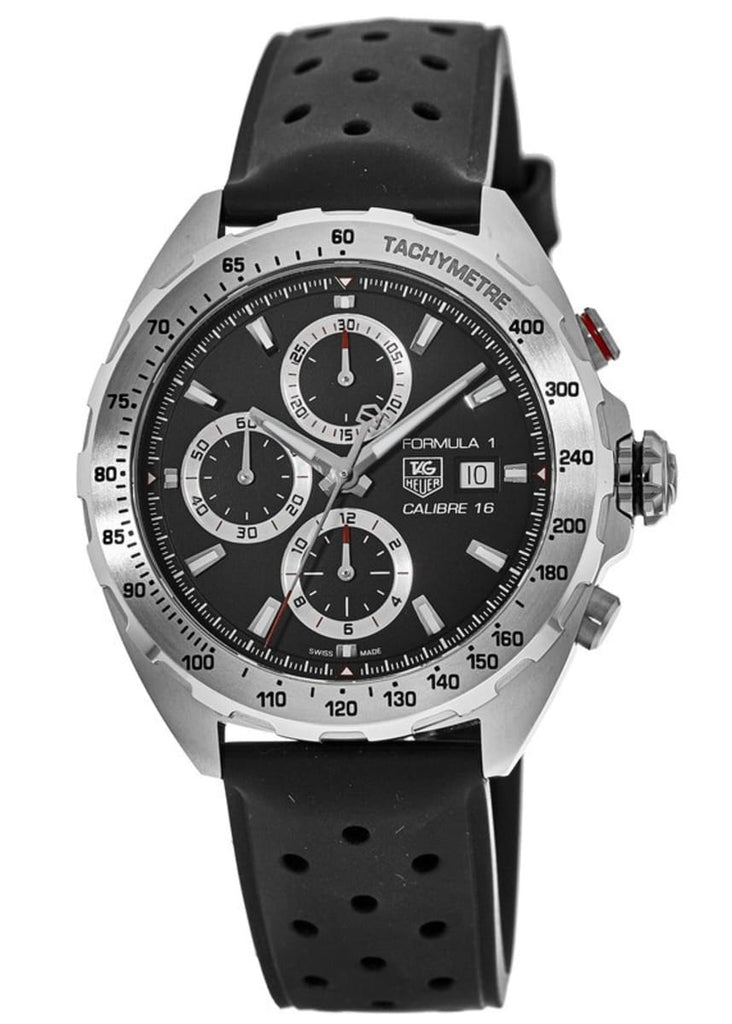 Buy Shop Tag Heuer Formula 1 Calibre 16 Black Dial Black Leather Strap Watch for Men - CAZ2010.FT8024 USA Online