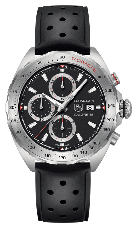 Buy Shop Tag Heuer Formula 1 Calibre 16 Black Dial Black Leather Strap Watch for Men - CAZ2010.FT8024 USA Online