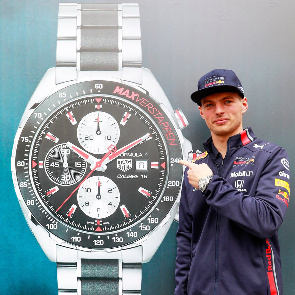 Buy Shop Tag Heuer Formula 1 Calibre 16 Max Verstappen Limited Edition Black Dial Two Tone Steel Strap Watch for Men - CAZ2018.BA0970 USA Online