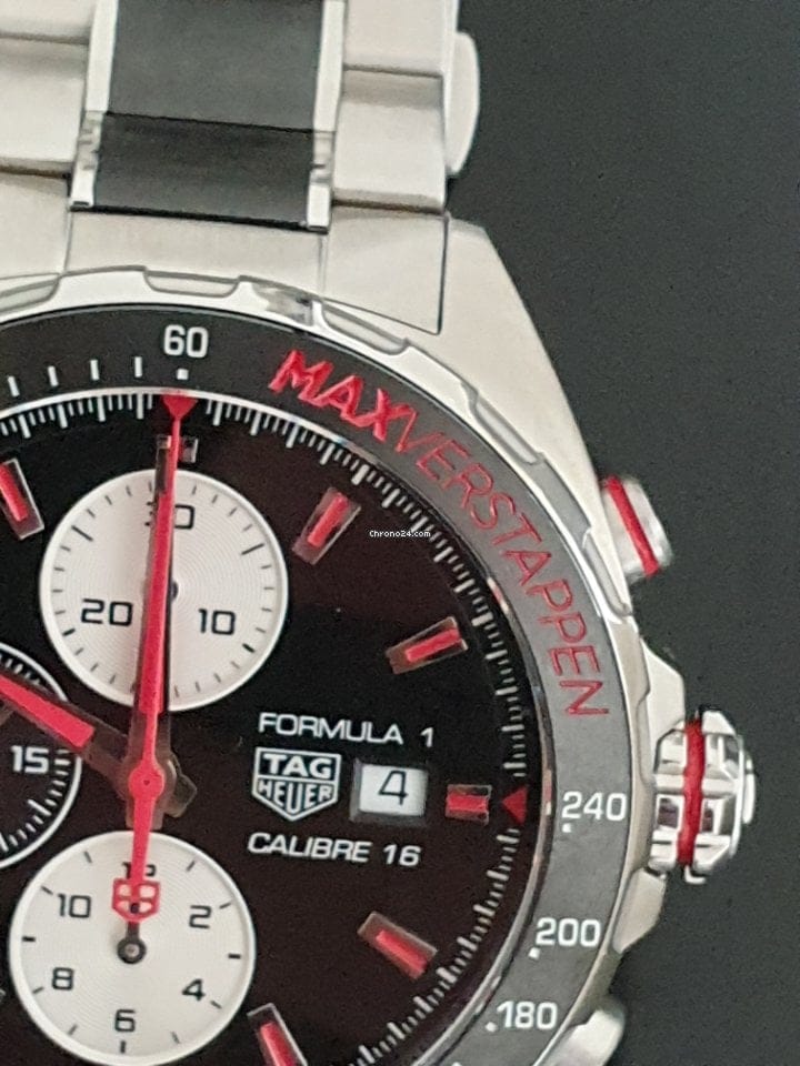 Buy Shop Tag Heuer Formula 1 Calibre 16 Max Verstappen Limited Edition Black Dial Two Tone Steel Strap Watch for Men - CAZ2018.BA0970 USA Online