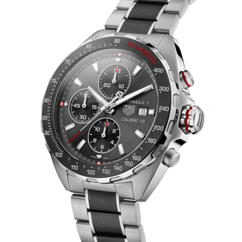 Buy Shop Tag Heuer Formula 1 Calibre 16 Max Verstappen Limited Edition Black Dial Two Tone Steel Strap Watch for Men - CAZ2018.BA0970 USA Online