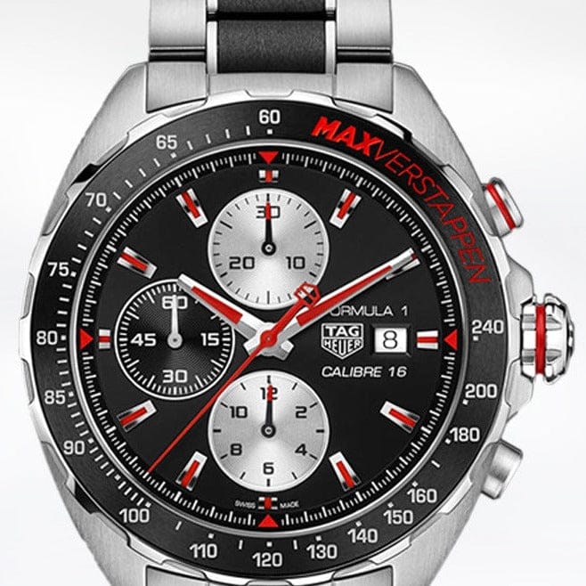 Buy Shop Tag Heuer Formula 1 Calibre 16 Max Verstappen Limited Edition Black Dial Two Tone Steel Strap Watch for Men - CAZ2018.BA0970 USA Online