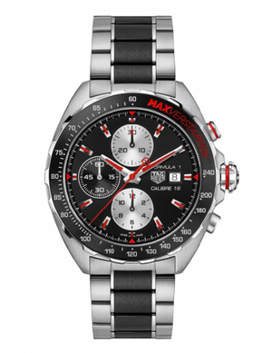 Buy Shop Tag Heuer Formula 1 Calibre 16 Max Verstappen Limited Edition Black Dial Two Tone Steel Strap Watch for Men - CAZ2018.BA0970 USA Online