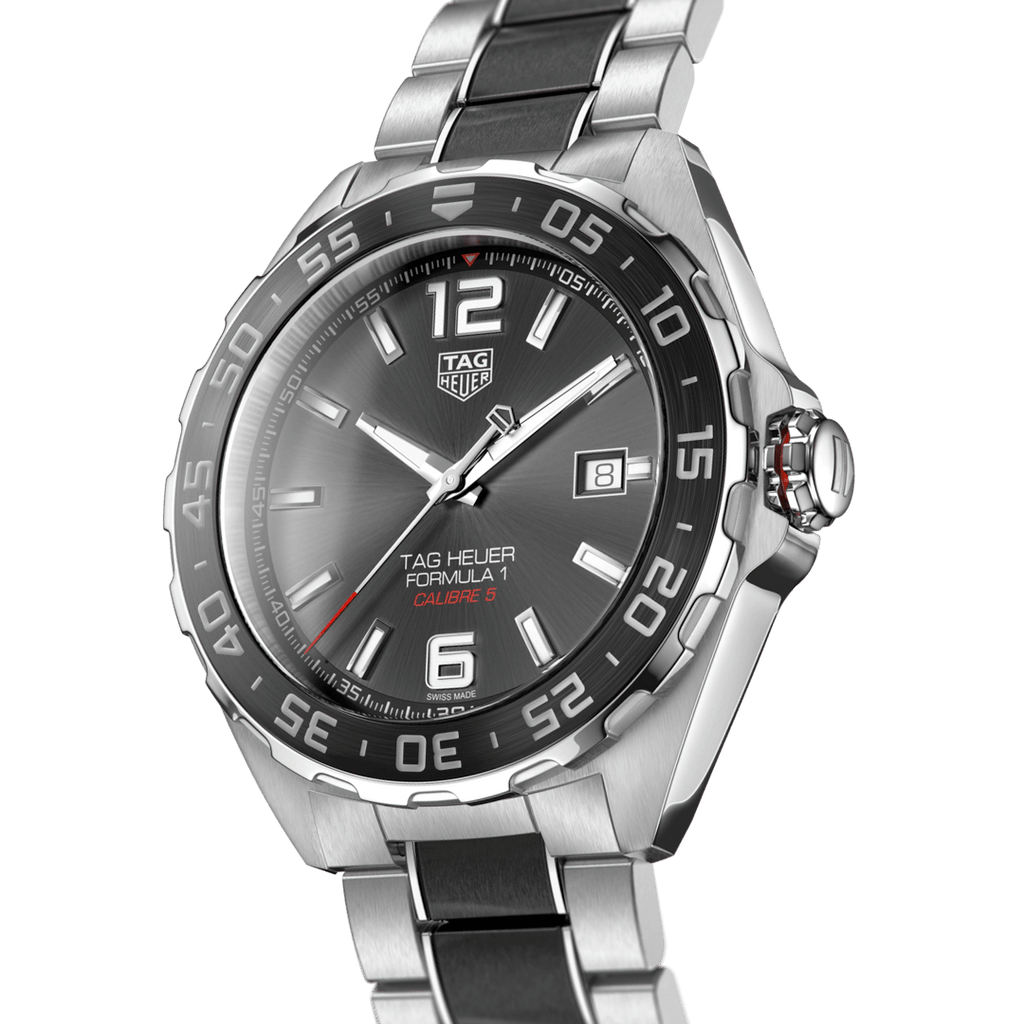 Buy Shop Tag Heuer Formula 1 Calibre 5 Anthracite Dial Two Tone Steel Strap Watch for Men - WAZ2011.BA0843 USA Online