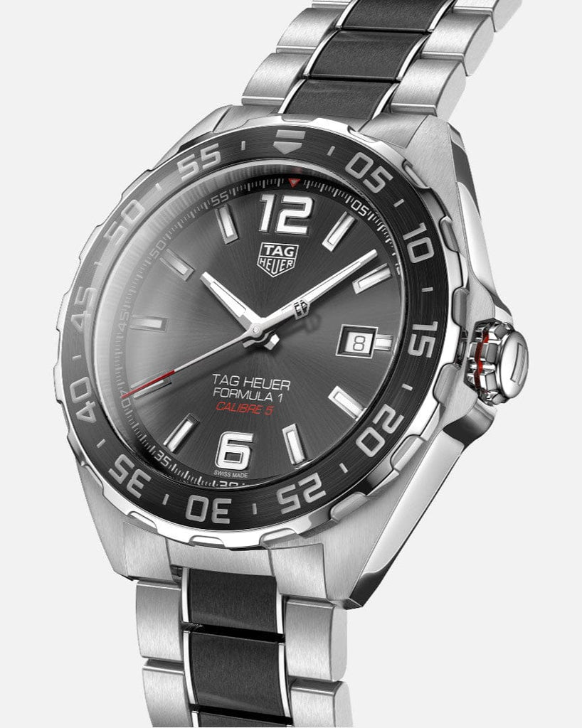 Buy Shop Tag Heuer Formula 1 Calibre 5 Anthracite Dial Two Tone Steel Strap Watch for Men - WAZ2011.BA0843 USA Online