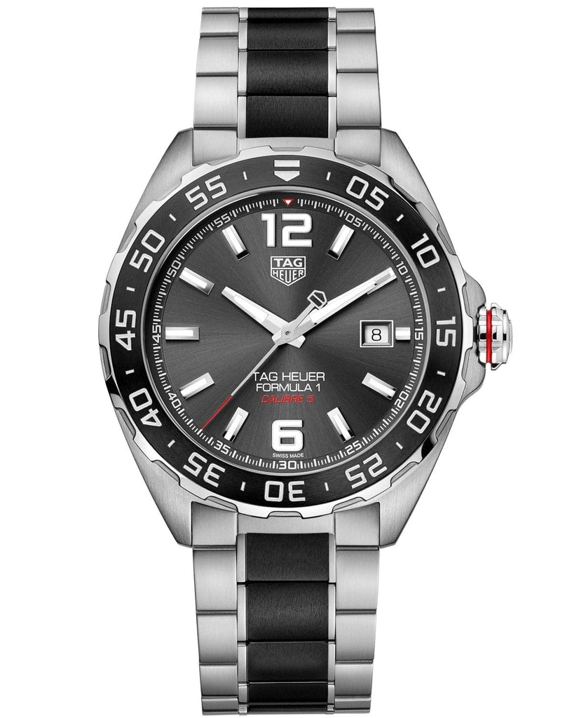 Buy Shop Tag Heuer Formula 1 Calibre 5 Anthracite Dial Two Tone Steel Strap Watch for Men - WAZ2011.BA0843 USA Online