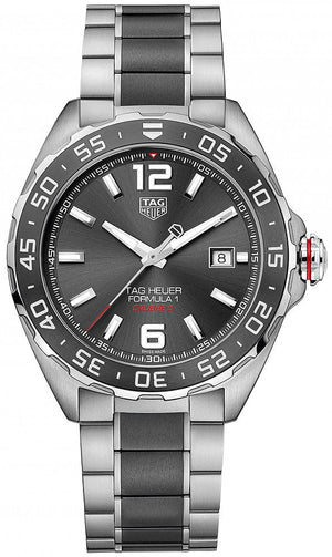 Buy Shop Tag Heuer Formula 1 Calibre 5 Anthracite Dial Two Tone Steel Strap Watch for Men - WAZ2011.BA0843 USA Online