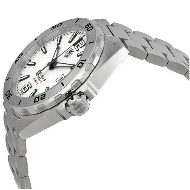Buy Shop Tag Heuer Formula 1 Calibre 5 Automatic White Dial Silver Steel Strap Watch for Men - WAZ2114.BA0875 USA Online