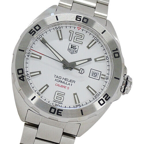 Buy Shop Tag Heuer Formula 1 Calibre 5 Automatic White Dial Silver Steel Strap Watch for Men - WAZ2114.BA0875 USA Online
