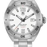 Buy Shop Tag Heuer Formula 1 Calibre 5 Automatic White Dial Silver Steel Strap Watch for Men - WAZ2114.BA0875 USA Online