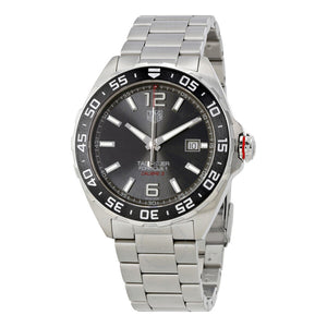 Buy Shop Tag Heuer Formula 1 Calibre 5 Chronograph Anthracite Dial Silver Steel Strap Watch for Men - WAZ2011.BA0842 USA Online