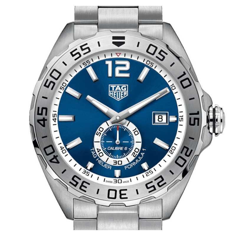 Buy Shop Tag Heuer Formula 1 Calibre 6 Automatic Blue Dial Silver Steel Strap Watch for Men - WAZ2014.BA0842 USA Online