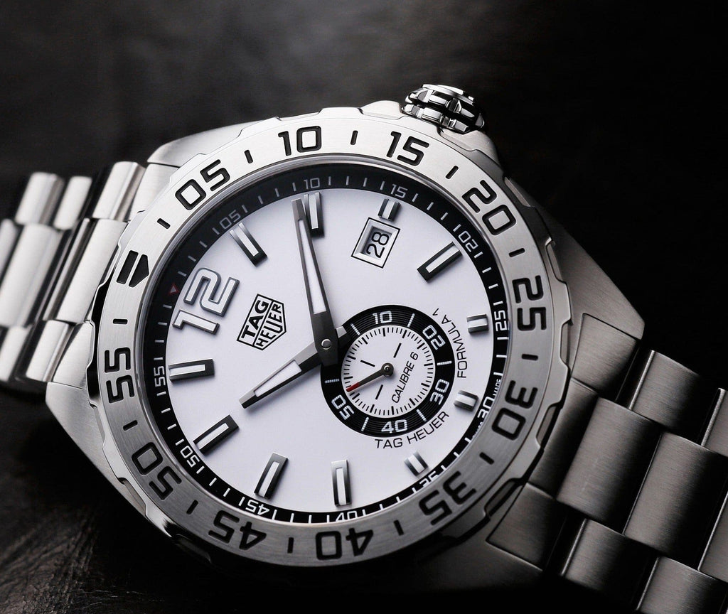 Buy Shop Tag Heuer Formula 1 Calibre 6 Automatic White Dial Silver Steel Strap Watch for Men - WAZ2013.BA0842 USA Online