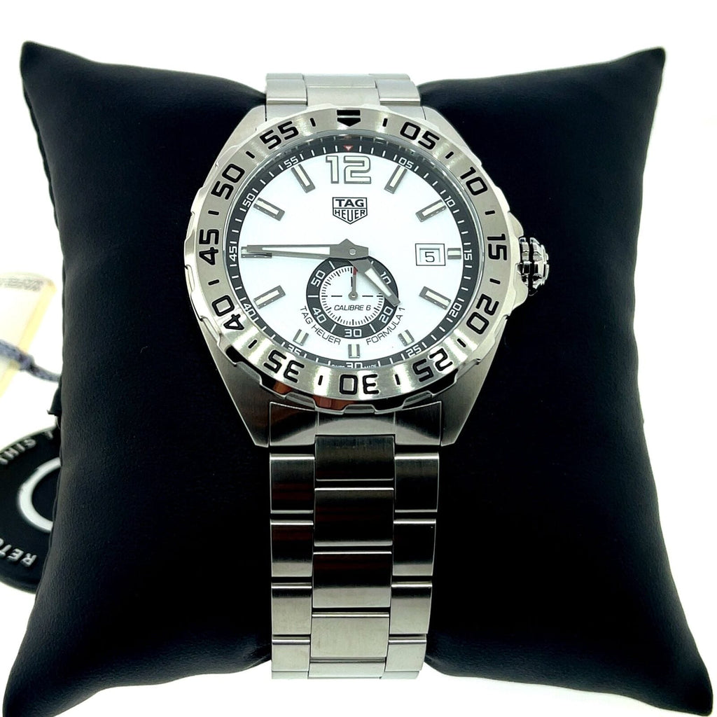 Buy Shop Tag Heuer Formula 1 Calibre 6 Automatic White Dial Silver Steel Strap Watch for Men - WAZ2013.BA0842 USA Online