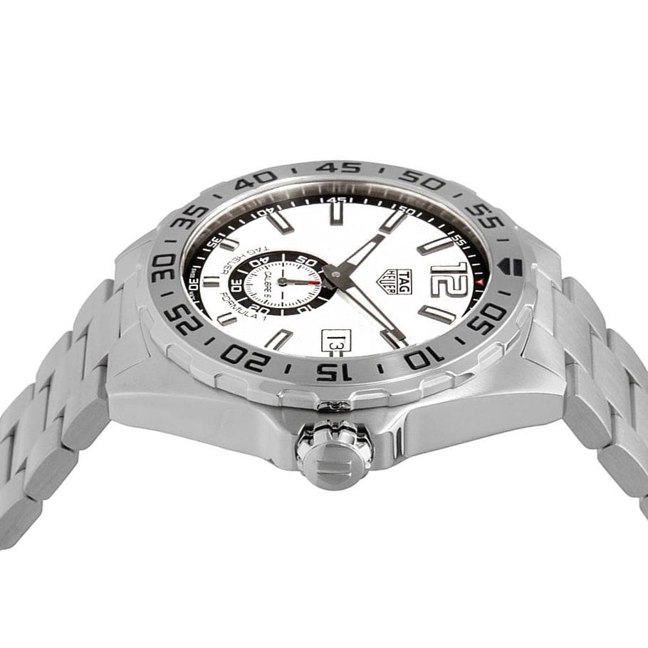 Buy Shop Tag Heuer Formula 1 Calibre 6 Automatic White Dial Silver Steel Strap Watch for Men - WAZ2013.BA0842 USA Online
