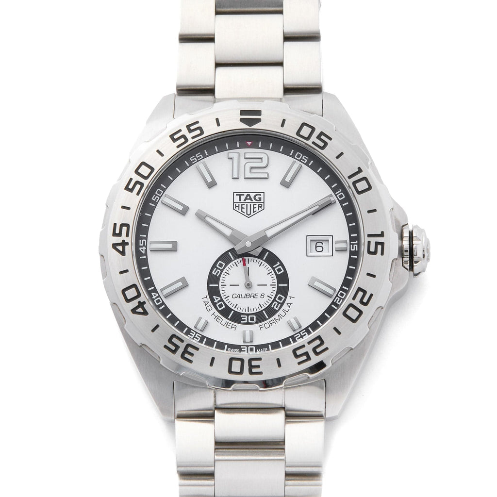 Buy Shop Tag Heuer Formula 1 Calibre 6 Automatic White Dial Silver Steel Strap Watch for Men - WAZ2013.BA0842 USA Online