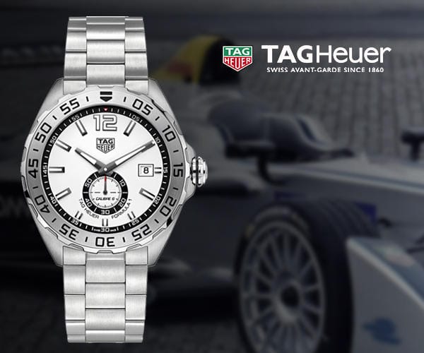 Buy Shop Tag Heuer Formula 1 Calibre 6 Automatic White Dial Silver Steel Strap Watch for Men - WAZ2013.BA0842 USA Online