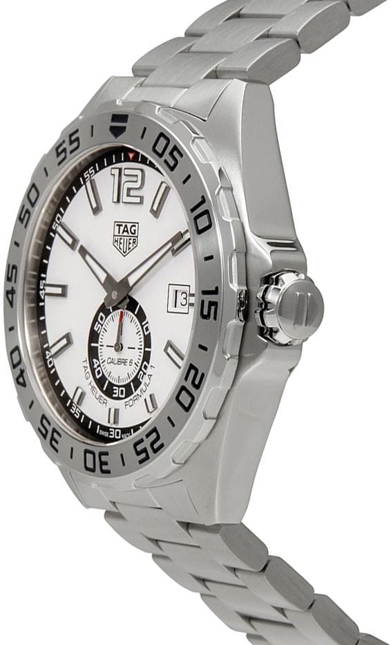Buy Shop Tag Heuer Formula 1 Calibre 6 Automatic White Dial Silver Steel Strap Watch for Men - WAZ2013.BA0842 USA Online
