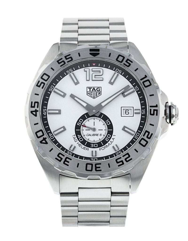 Buy Shop Tag Heuer Formula 1 Calibre 6 Automatic White Dial Silver Steel Strap Watch for Men - WAZ2013.BA0842 USA Online