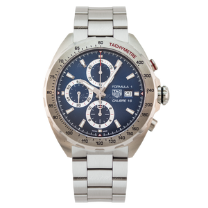 Buy Shop Tag Heuer Formula 1 Automatic Chronograph Blue Dial Silver Strap Watch for Men - CAZ2015.BA0876 USA Online