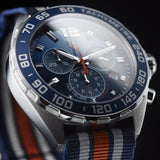 Buy Shop Tag Heuer Formula 1 Chronograph 43mm Blue Dial NATO Strap Watch for Men - CAZ1014.FC8196 USA Online