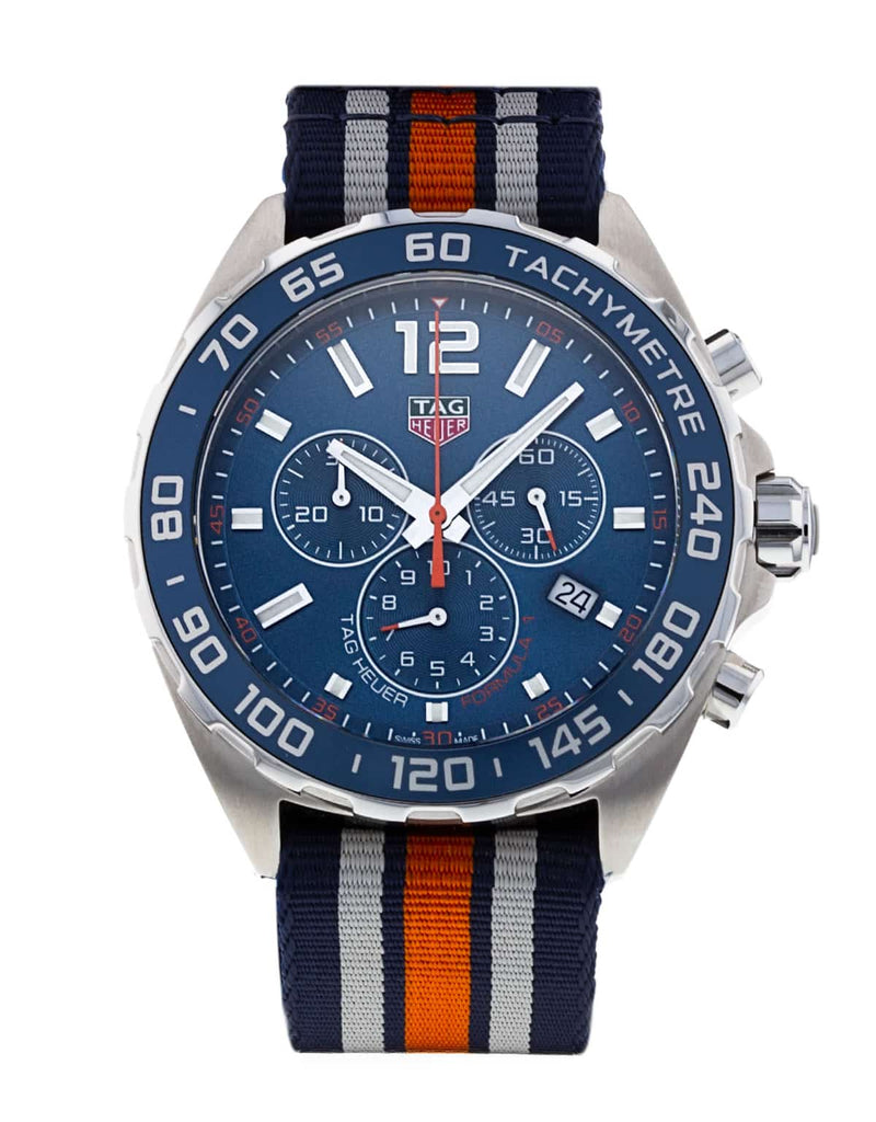 Buy Shop Tag Heuer Formula 1 Chronograph 43mm Blue Dial NATO Strap Watch for Men - CAZ1014.FC8196 USA Online