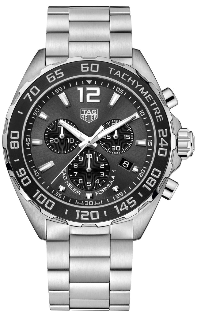 Buy Shop Tag Heuer Formula 1 Anthracite Dial Silver Steel Strap Watch for Men - CAZ1011.BA0842 USA Online