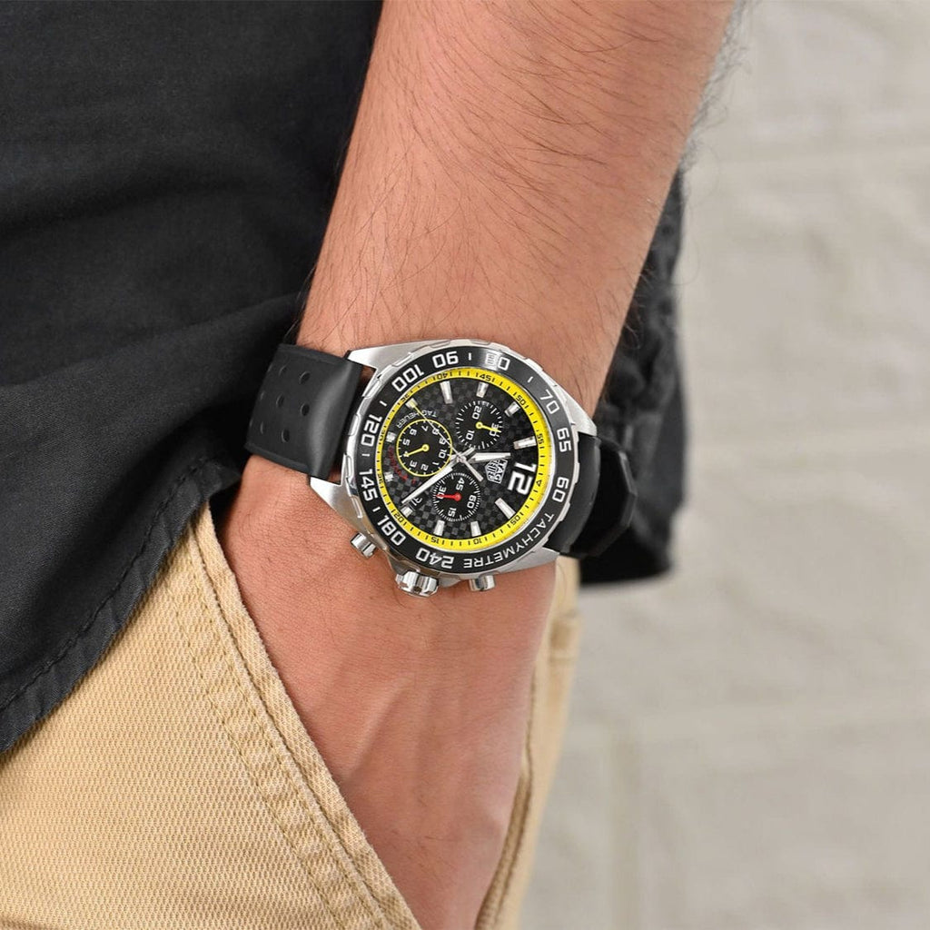 Buy Shop Tag Heuer Formula 1 Chronograph Black Dial Black Rubber Strap Watch for Men - CAZ101AC.FT8024 USA Online