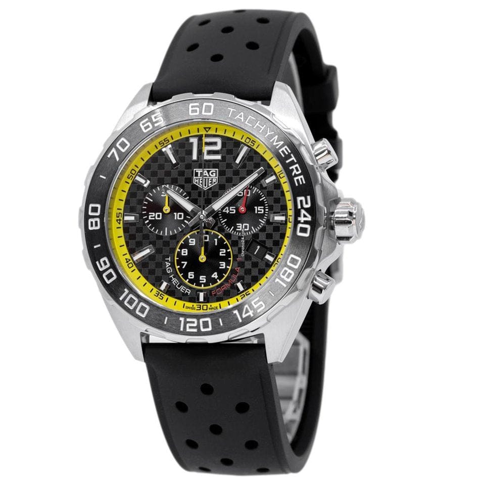 Buy Shop Tag Heuer Formula 1 Chronograph Black Dial Black Rubber Strap Watch for Men - CAZ101AC.FT8024 USA Online