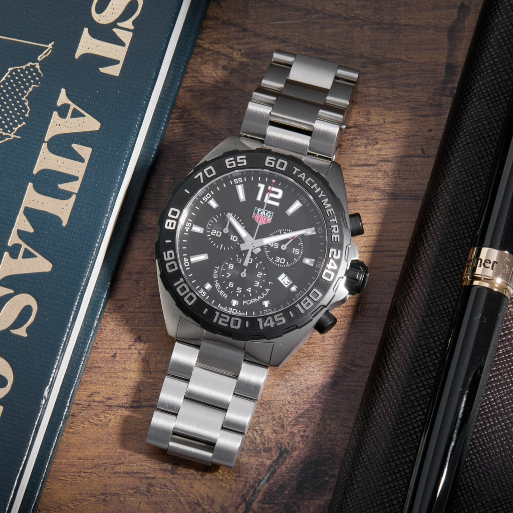 Buy Shop Tag Heuer Formula 1 Chronograph Black Dial Silver Steel Strap Watch for Men - CAZ1010.BA0842 USA Online