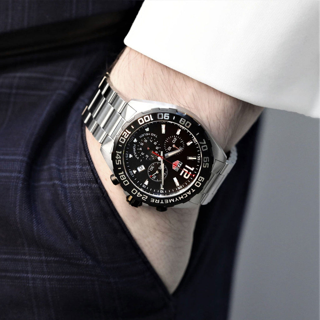 Buy Shop Tag Heuer Formula 1 Chronograph Black Dial Silver Steel Strap Watch for Men - CAZ1010.BA0842 USA Online