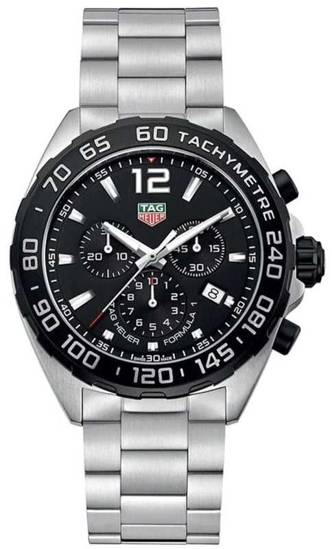Buy Shop Tag Heuer Formula 1 Chronograph Black Dial Silver Steel Strap Watch for Men - CAZ1010.BA0842 USA Online