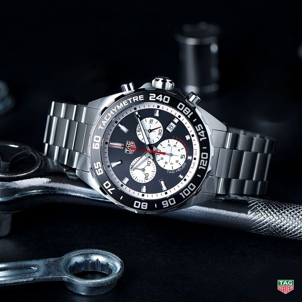 Buy Shop Tag Heuer Formula 1 Chronograph Black Dial Silver Steel Strap Watch for Men - CAZ101E.BA0842 USA Online