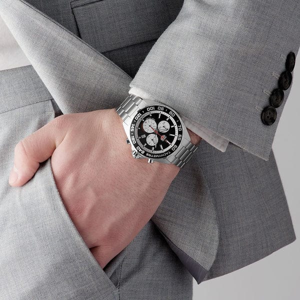 Buy Shop Tag Heuer Formula 1 Chronograph Black Dial Silver Steel Strap Watch for Men - CAZ101E.BA0842 USA Online