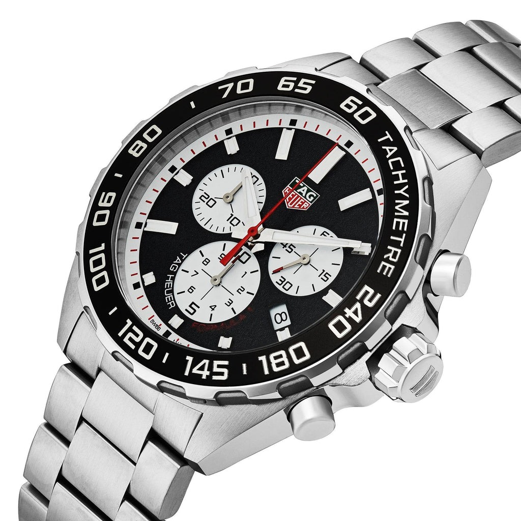 Buy Shop Tag Heuer Formula 1 Chronograph Black Dial Silver Steel Strap Watch for Men - CAZ101E.BA0842 USA Online