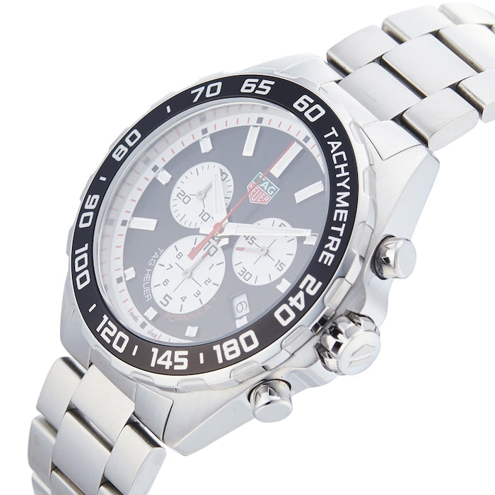 Buy Shop Tag Heuer Formula 1 Chronograph Black Dial Silver Steel Strap Watch for Men - CAZ101E.BA0842 USA Online