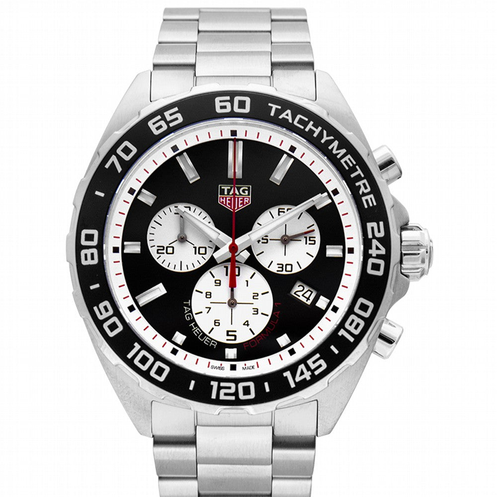 Buy Shop Tag Heuer Formula 1 Chronograph Black Dial Silver Steel Strap Watch for Men - CAZ101E.BA0842 USA Online