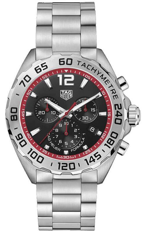 Buy Shop Tag Heuer Formula 1 Chronograph Black Dial Silver Steel Strap Watch for Men - CAZ101Y.BA0842 USA Online