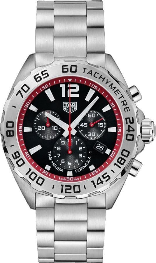 Buy Shop Tag Heuer Formula 1 Chronograph Black Dial Silver Steel Strap Watch for Men - CAZ101Y.BA0842 USA Online